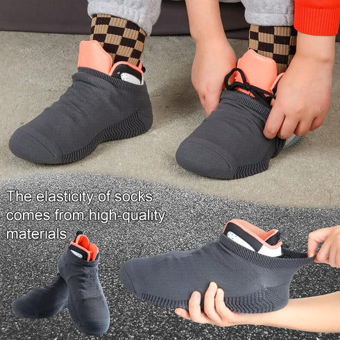 SATINIOR 4 Pairs Over Sneaker Dance Shoe Socks Dance Shoe Covers Ballroom Dancing Socks...